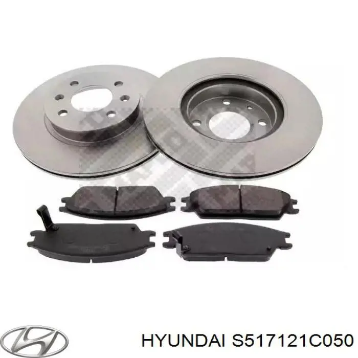 Передние тормозные диски S517121C050 Hyundai/Kia