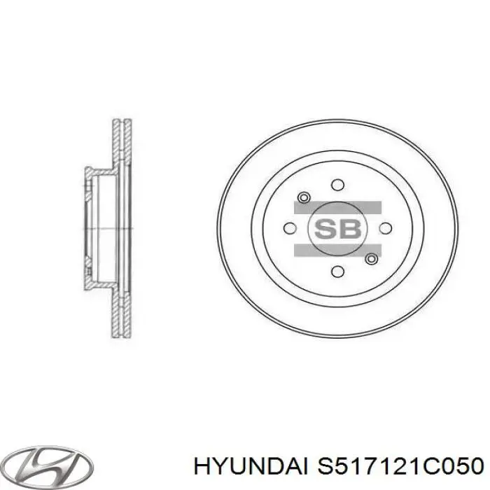Тормоз дисковый передний Hyundai/Kia S517121C050 цена, от 27.85 USD