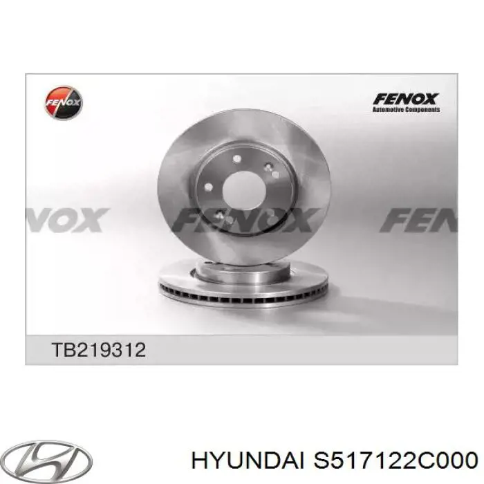 Передний тормозной диск Hyundai/Kia S517122C000