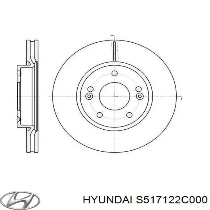S517122C000 Hyundai/Kia Диск тормозной передний