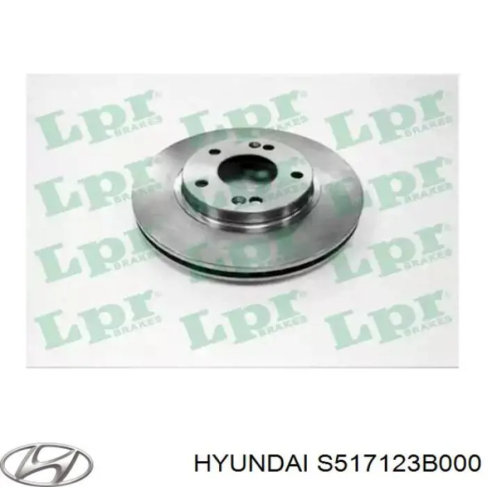 Передние тормозные диски S517123B000 Hyundai/Kia