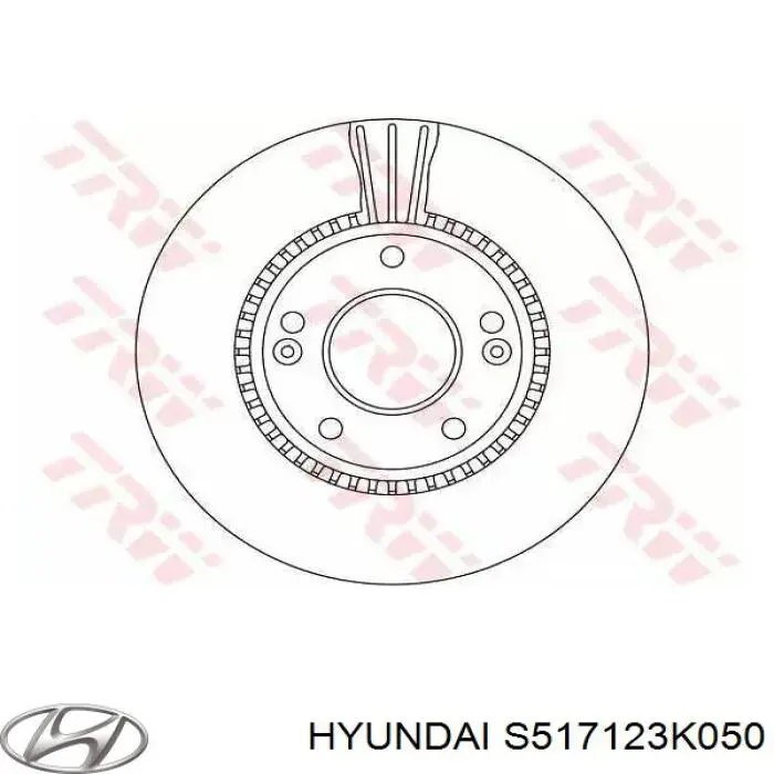 Передний тормозной диск Hyundai/Kia S517123K050