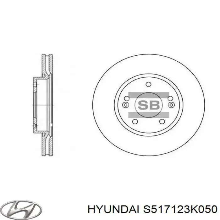 S517123K050 Hyundai/Kia Диск тормозной передний