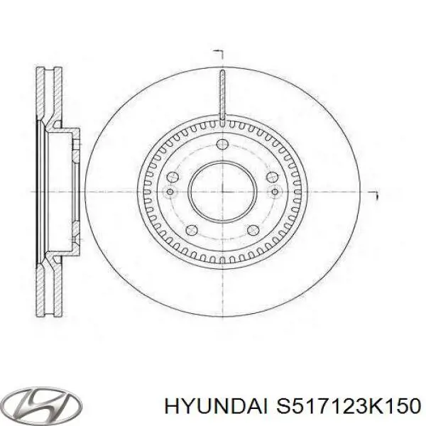 Передний тормозной диск Hyundai/Kia S517123K150