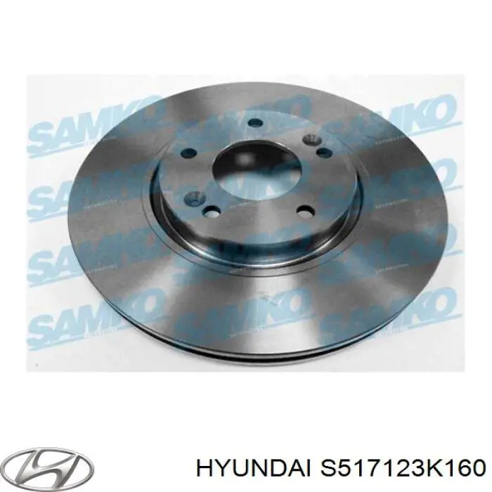 Передние тормозные диски S517123K160 Hyundai/Kia