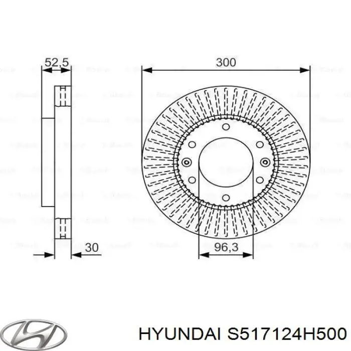 Передние тормозные диски S517124H500 Hyundai/Kia