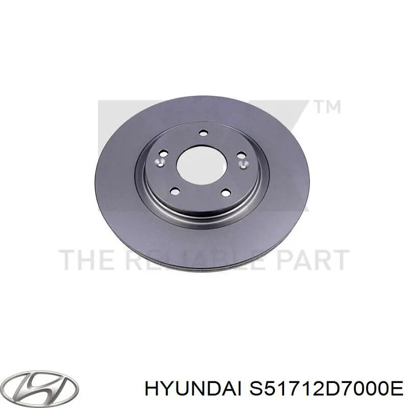 Передние тормозные диски S51712D7000E Hyundai/Kia