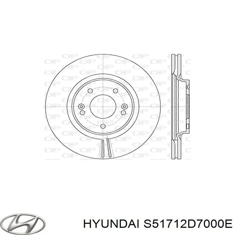 Тормоз дисковый передний Hyundai/Kia S51712D7000E цена, от 41.86 USD