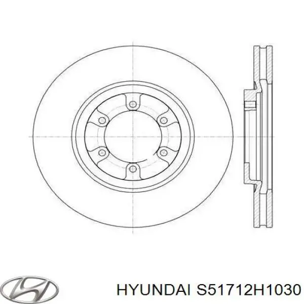 Передние тормозные диски S51712H1030 Hyundai/Kia