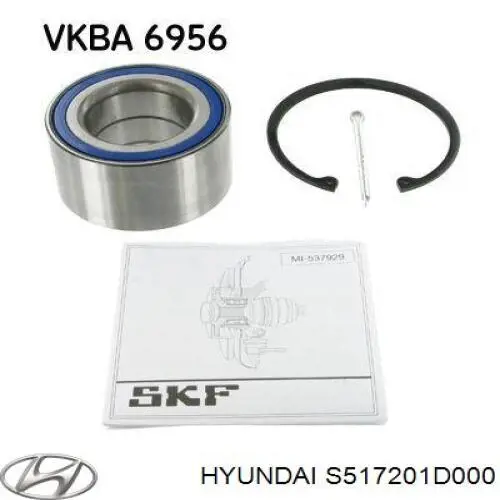 Подшипник ступицы S517201D000 Hyundai/Kia