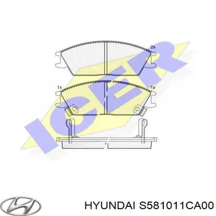 Передние тормозные колодки S581011CA00 Hyundai/Kia