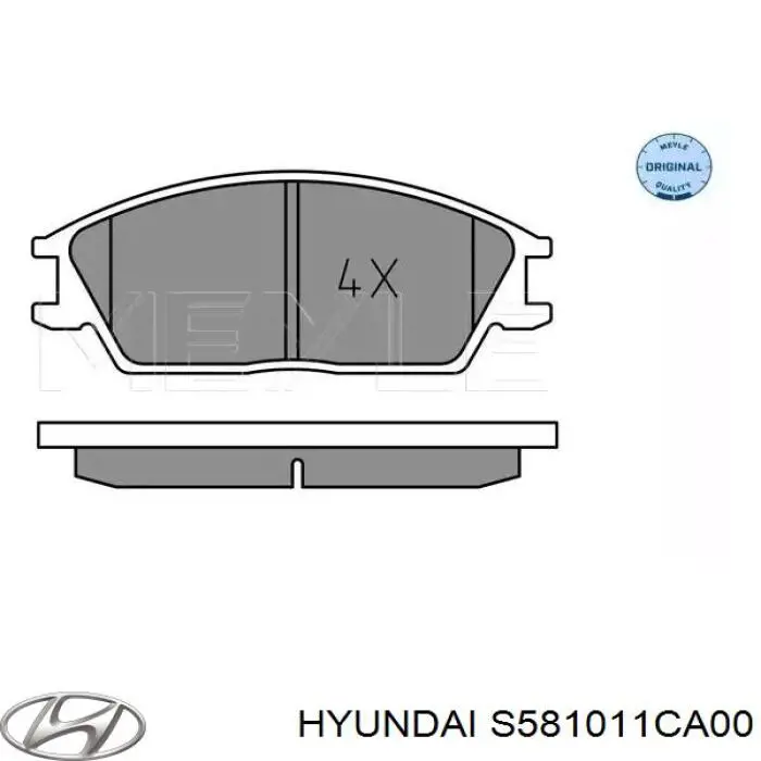 S581011CA00 Hyundai/Kia Колодки передние
