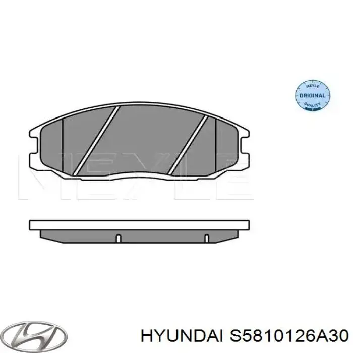 Передние тормозные колодки S5810126A30 Hyundai/Kia
