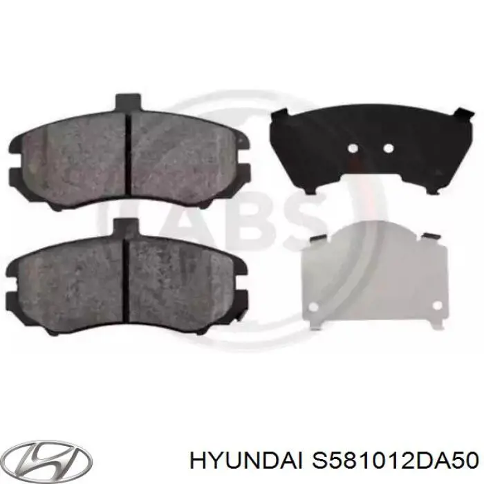 Передние тормозные колодки S581012DA50 Hyundai/Kia