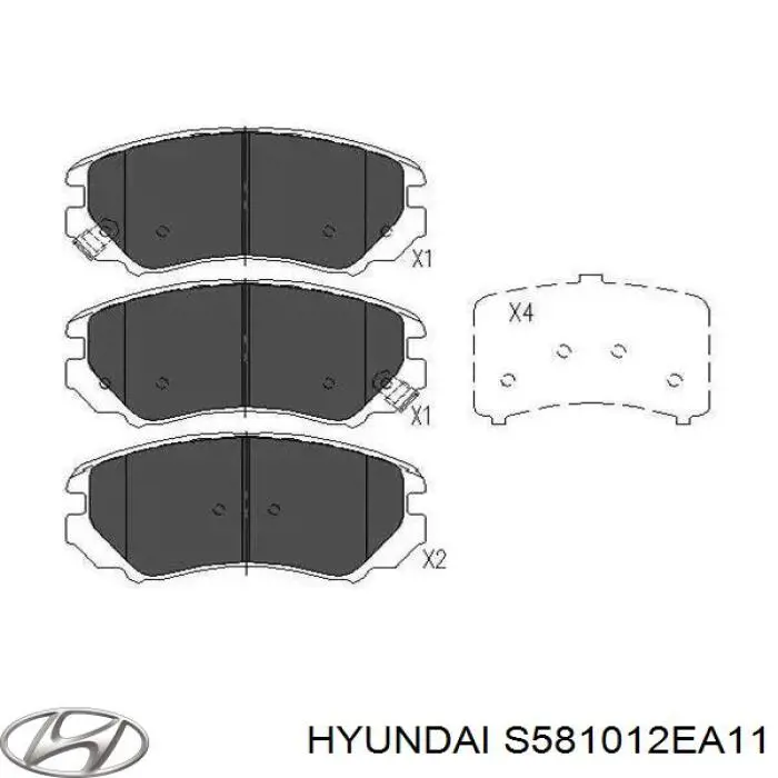 Колодки Hyundai/Kia S581012EA11 цена, от 16.34 USD