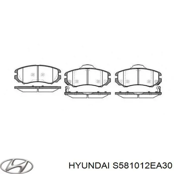 S581012EA30 Hyundai/Kia колодки тормозные передние дисковые
