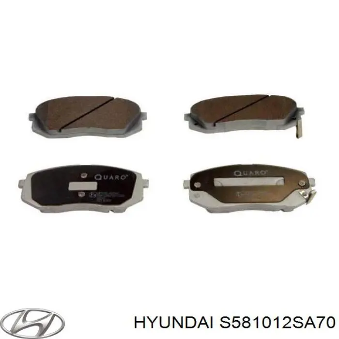 S581012SA70 Hyundai/Kia колодки тормозные передние дисковые