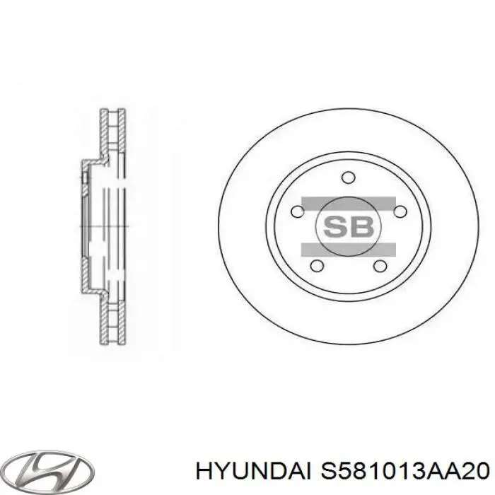 Купить S581013AA20 Hyundai/Kia Колодки тормозные