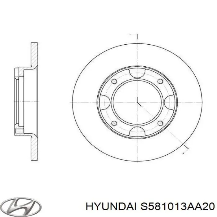 Передние тормозные колодки S581013AA20 Hyundai/Kia