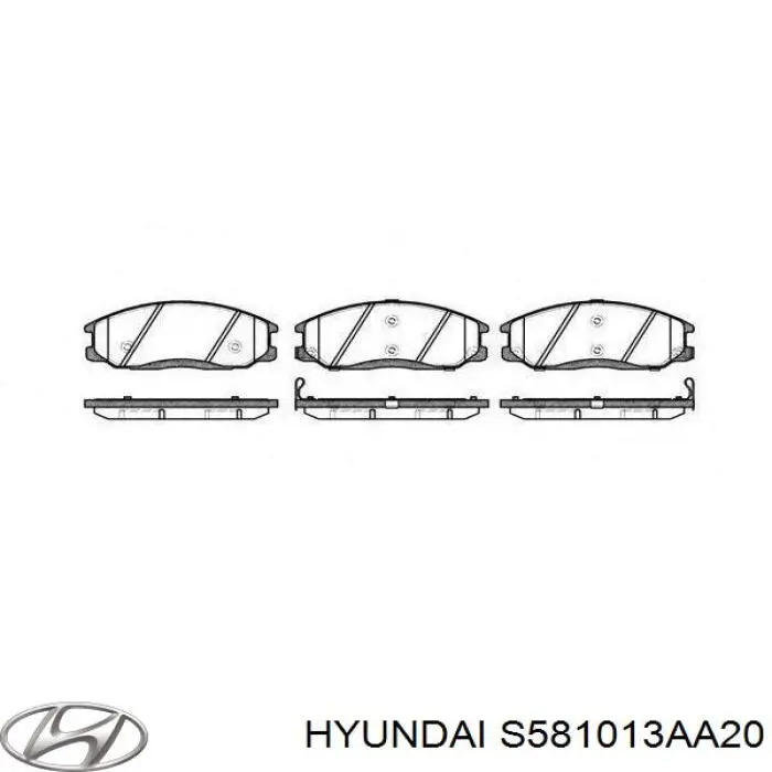 Колодки Hyundai/Kia S581013AA20 цена, от 21.08 USD