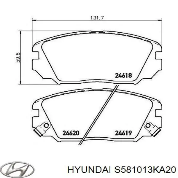 Колодки Hyundai/Kia S581013KA20 цена, от 16.49 USD