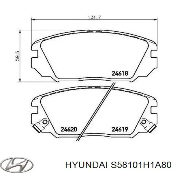 Купить S58101H1A80 Hyundai/Kia Колодки тормозные