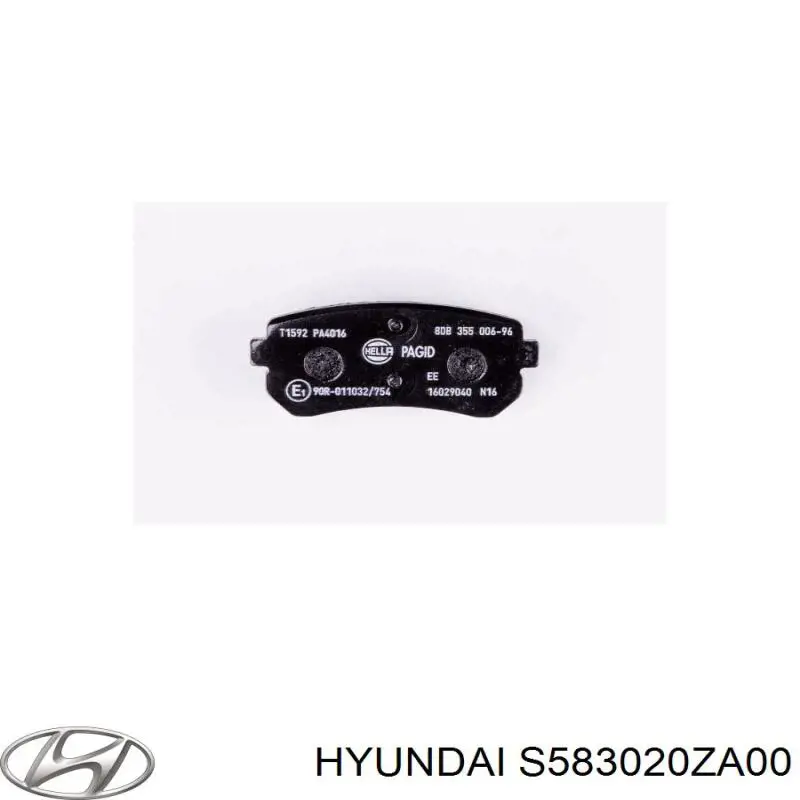 Задние дисковые колодки Hyundai/Kia S583020ZA00