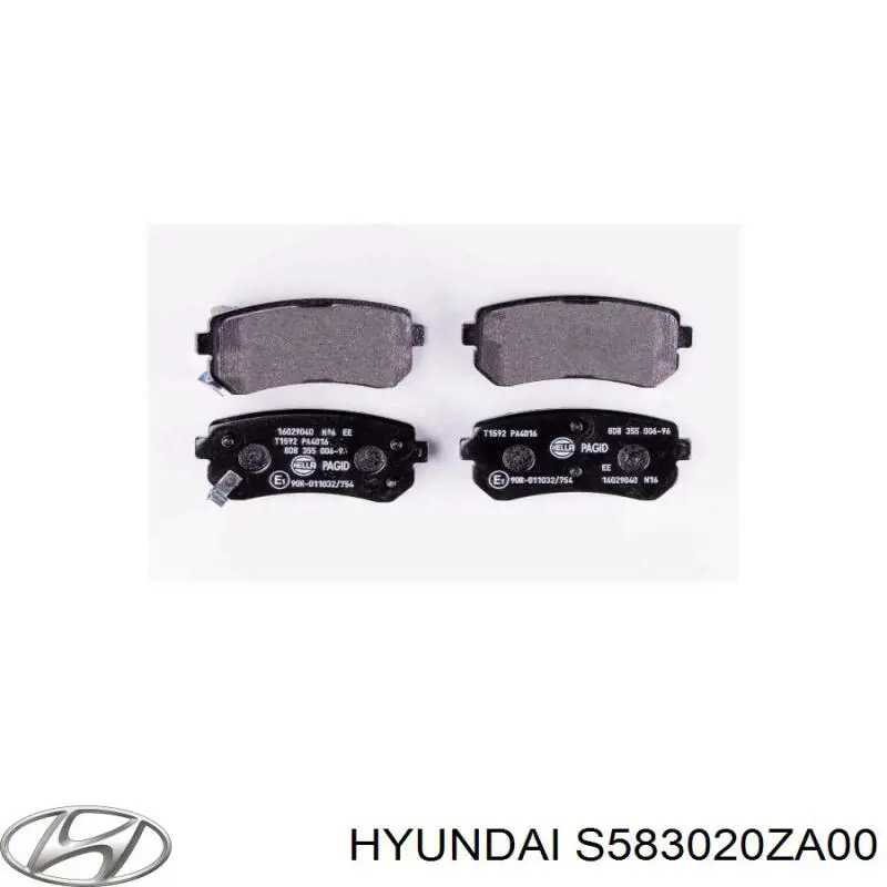 Задние тормозные колодки S583020ZA00 Hyundai/Kia