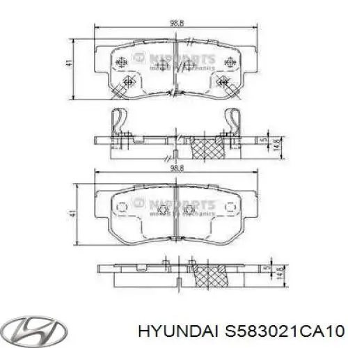 Колодки дисковые  Hyundai/Kia S583021CA10 цена, от 11.90 USD