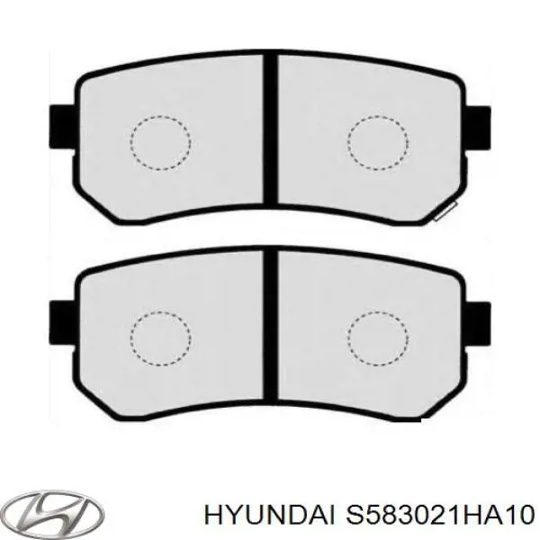 Задние тормозные колодки S583021HA10 Hyundai/Kia