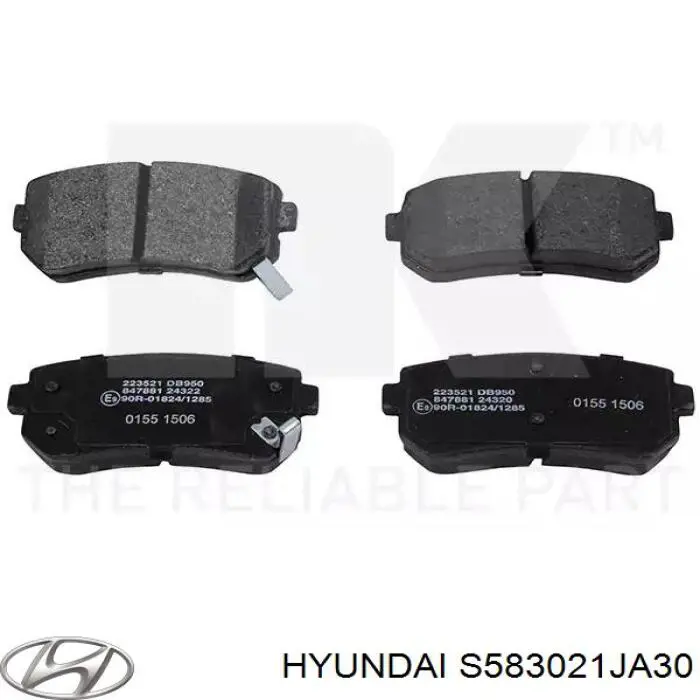 S583021JA30 Hyundai/Kia Колодки тормозные дисковые комплект
