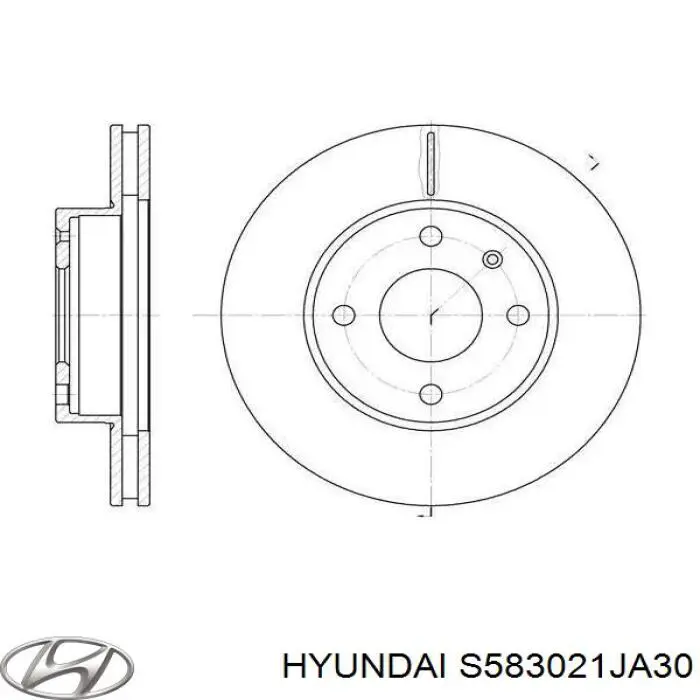 S583021JA30 Hyundai/Kia Колодки тормозные дисковые комплект