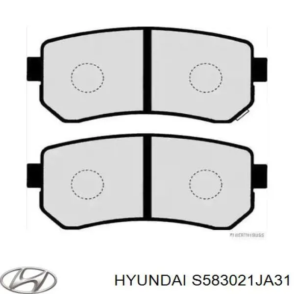 Купить S583021JA31 Hyundai/Kia Колодки тормозные задние, дисковые