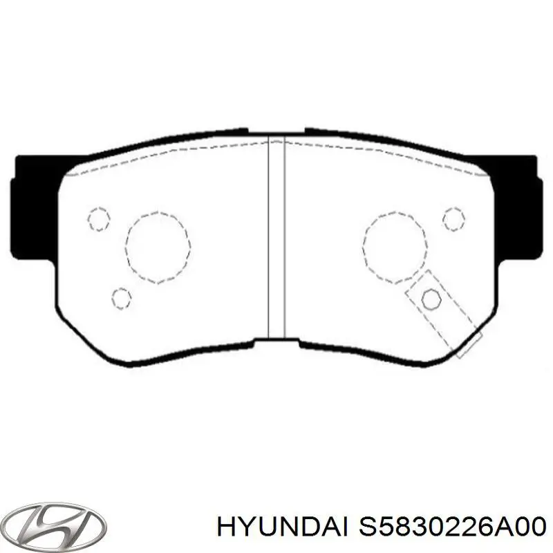 Купить S5830226A00 Hyundai/Kia Колодки тормозные задние, дисковые