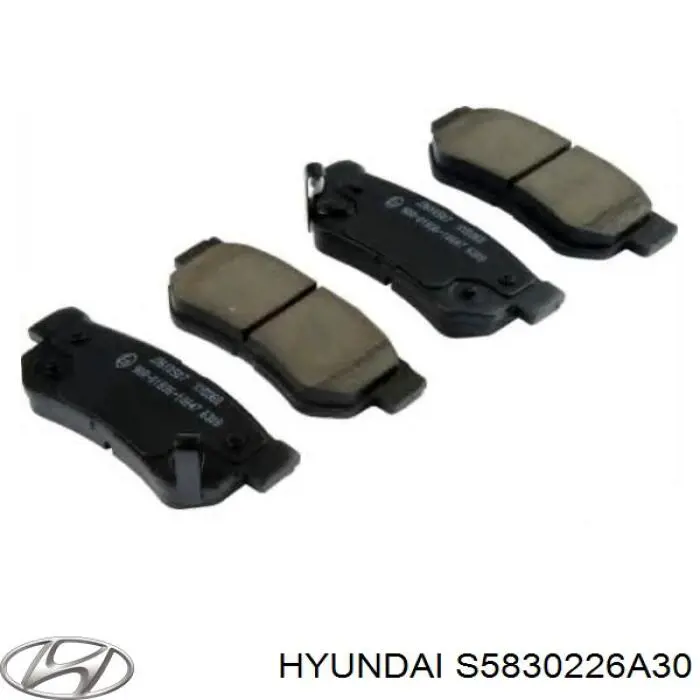 Задние тормозные колодки S5830226A30 Hyundai/Kia