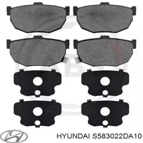 Задние тормозные колодки S583022DA10 Hyundai/Kia