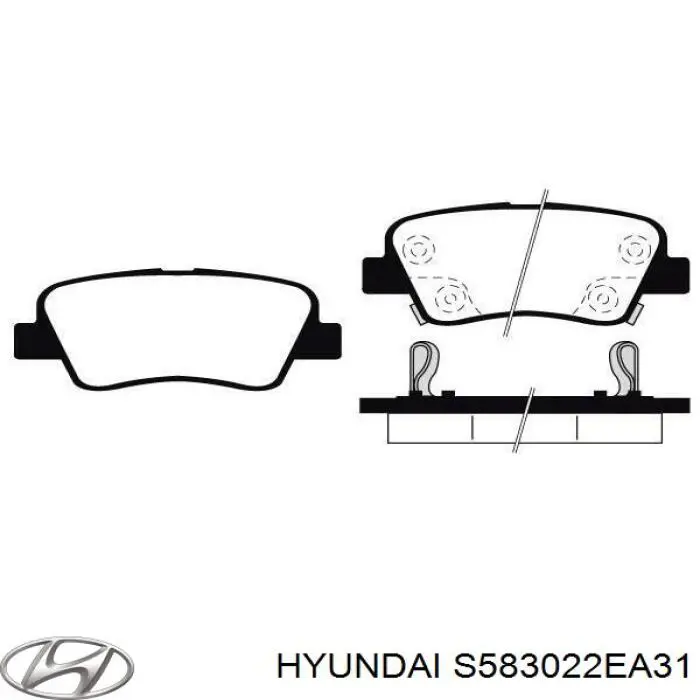 Задние тормозные колодки S583022EA31 Hyundai/Kia
