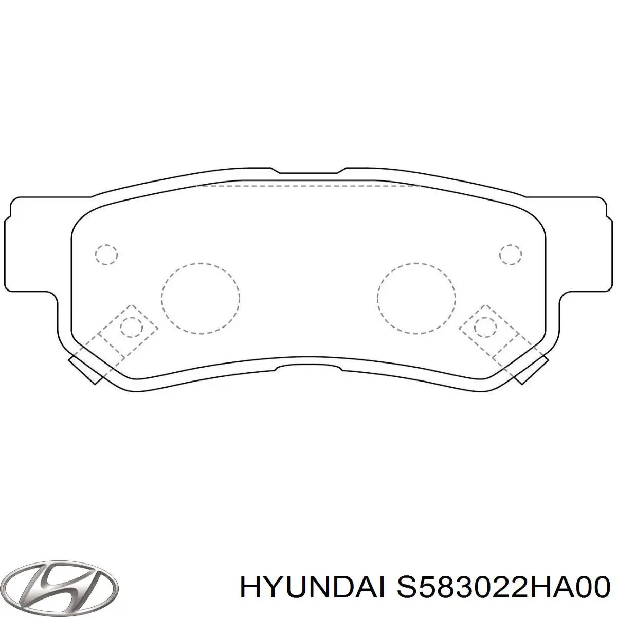 Задние тормозные колодки S583022HA00 Hyundai/Kia