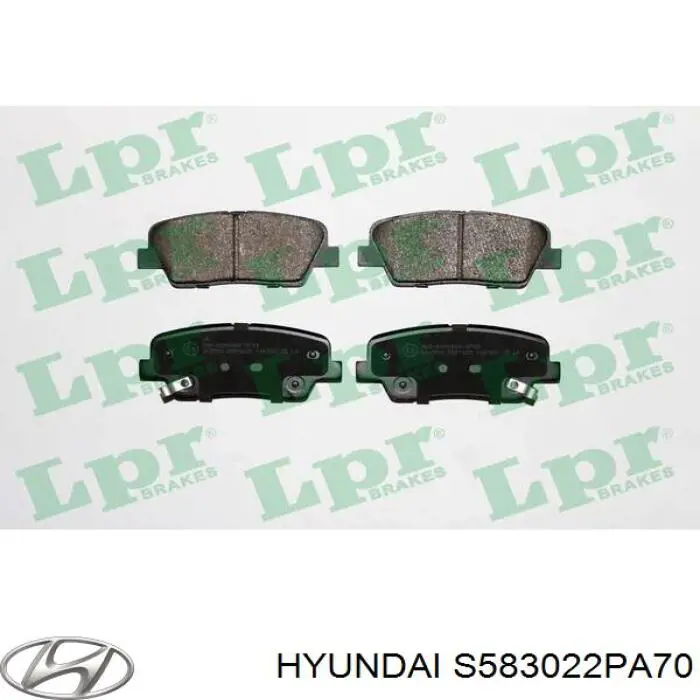 S583022PA70 Hyundai/Kia колодки тормозные задние дисковые