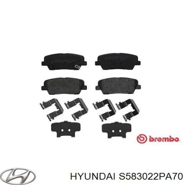Колодки дисковые  Hyundai/Kia S583022PA70 цена, от 21.47 USD