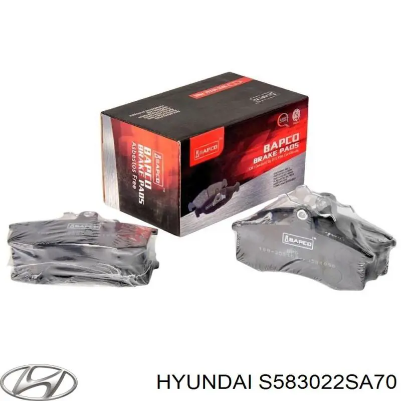 Купить S583022SA70 Hyundai/Kia Колодки тормозные задние, дисковые