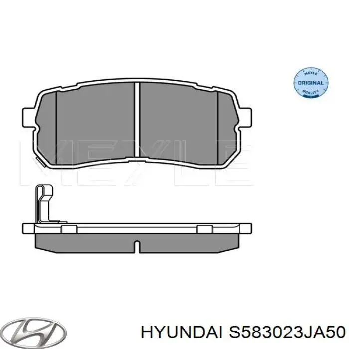 S583023JA50 Hyundai/Kia колодки тормозные задние дисковые