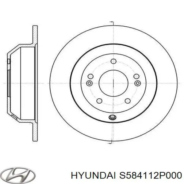 S584112P000 Hyundai/Kia Дисковый тормоз