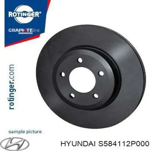 Купить S584112P000 Hyundai/Kia Диск тормозной задний