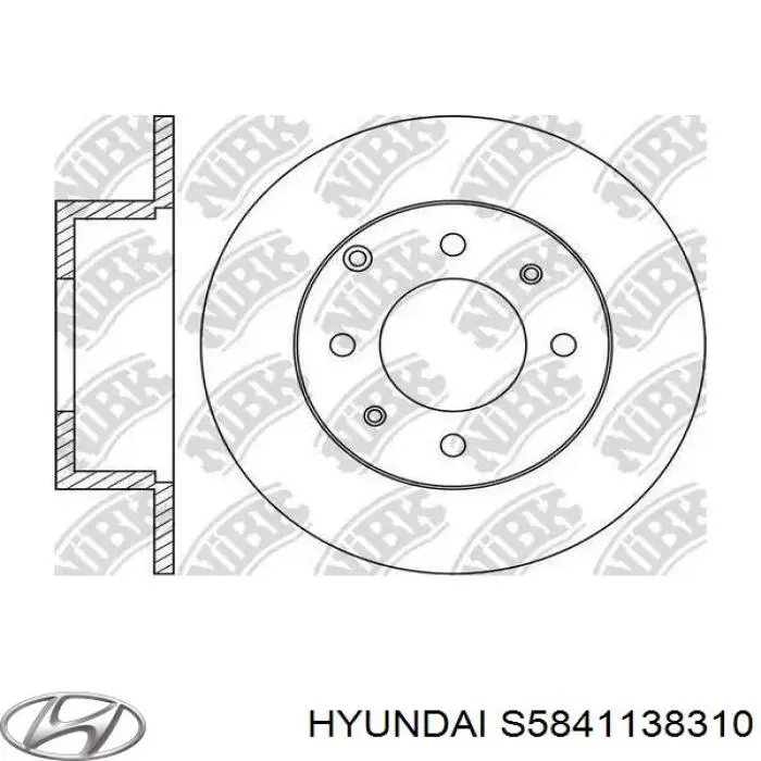 Купить S5841138310 Hyundai/Kia Диск тормозной задний