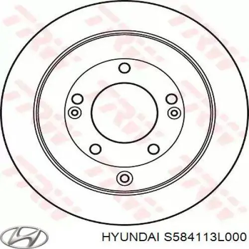 Тормозные диски S584113L000 Hyundai/Kia