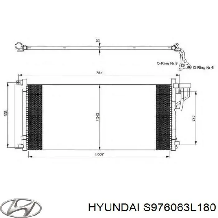 S976063L180 Hyundai/Kia Конденсатор