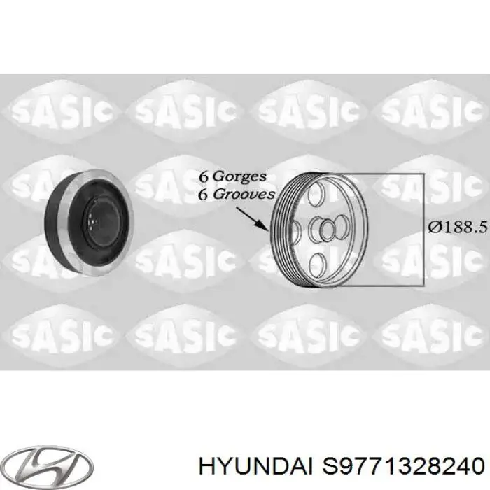 Ремень генератора S9771328240 Hyundai/Kia