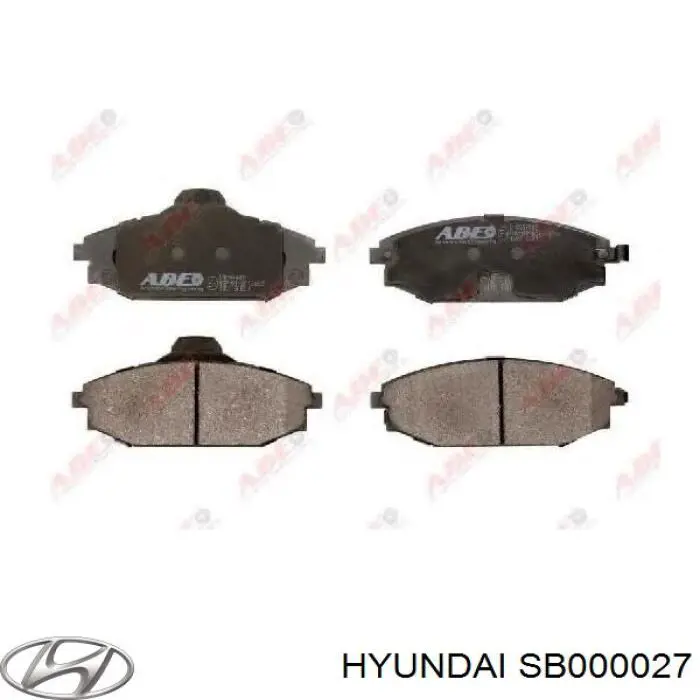 SB000027 Hyundai/Kia колодки тормозные передние дисковые