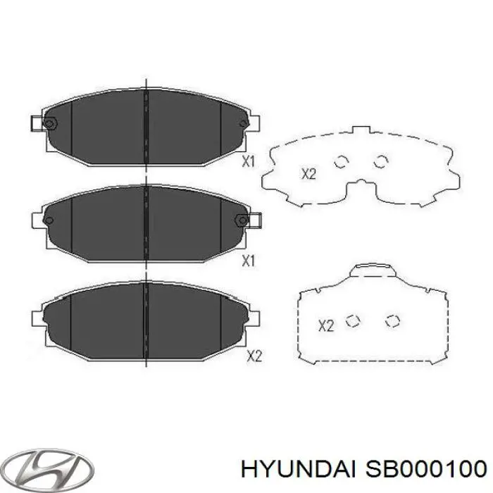 Передние тормозные колодки SB000100 Hyundai/Kia